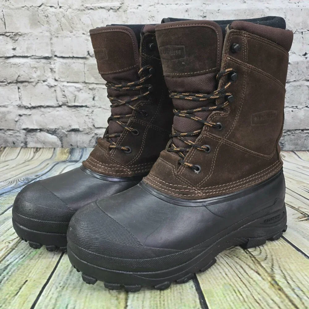 LACROSSE Pine‎ Top Boots 11” Men's Size 8 Brown Leather Suede Mid-Calf Insulated
